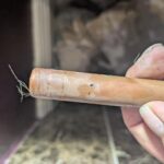 Pinhole defect identified in a concealed copper mains-water pipe